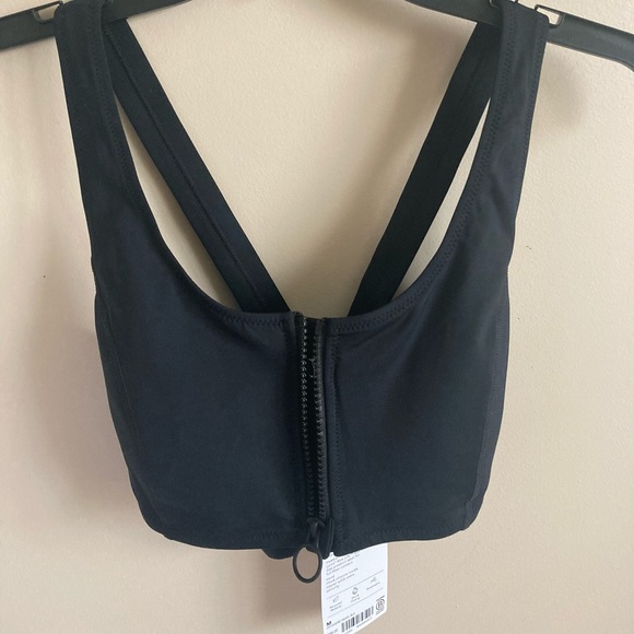 NWT-Athleta Black Offshore Paddle Bikini Top, A-C, Medium - Picture 2 of 5